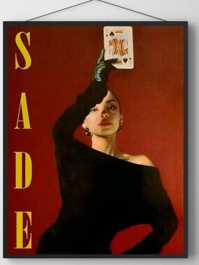 Sade Poster, Iconic Red Portrait, Soul Music Wall Art